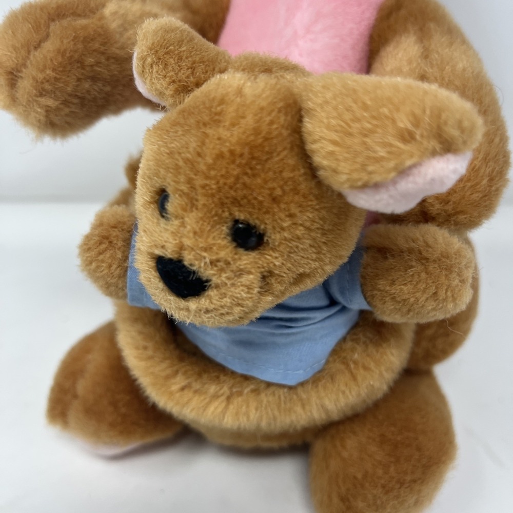 VINTAGE Disney Store World Kanga & Roo Plush Winnie The Pooh Kangaroo Joey 11" - Picture 3 of 9